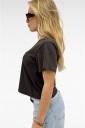 maglia crop a manica corta simple